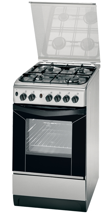 Газовая плита INDESIT K1G21S(X)/R. Вид спереди